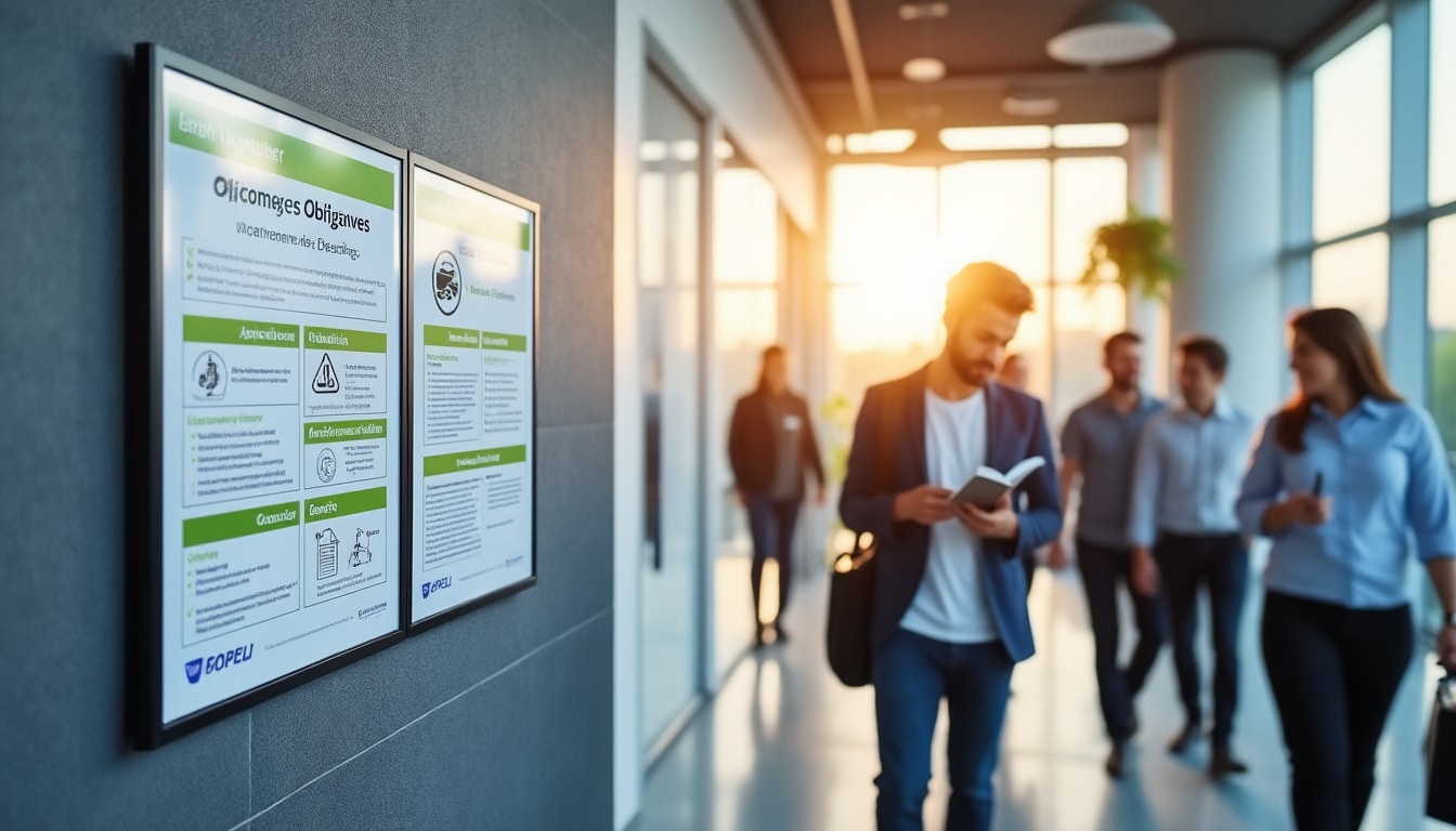 Illustration: Pourquoi les affichages obligatoires dans l’entreprise sont essentiels au cadre légal et à la sécurité